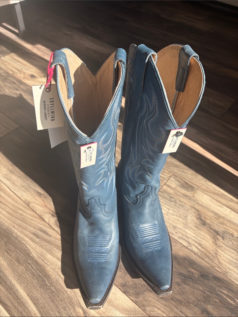 Idyllwind Blue Leather Western Lace-Up Boots for Women